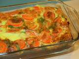 Clafoutis with carrots and cilantro