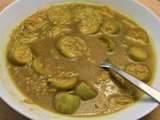 Soupe de courgettes-riz-cumin