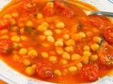 Soupe marocaine aux pois chiches et tomates