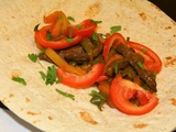 Spicy beef fajitas