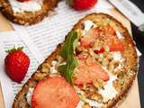 Tartines de chèvre frais & fraises