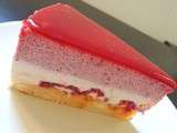 Entremet fruits rouges et chocolat blanc