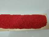 Bûche amandes framboises façon Christophe Felder