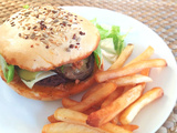 Burger aubergine au miel et cheddar blanc