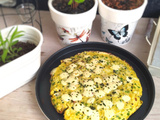 Frittata petits pois et mozzarella