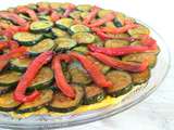 Tatin de courgettes au poivron rouge