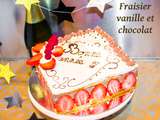 Fraisier vanille et chocolat