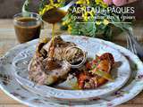 Agneau Paques – Rôti d’épaule d’agneau confit aux 4 épices