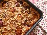 Clafoutis nectarine jaune et amandes