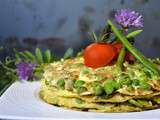 Millefeuille d’omelette aux légumes de printemps