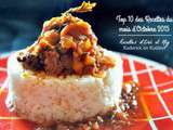 Octobre 2015 – Top 10 recettes du mois d’Octobre 2015 chez Kaderick