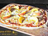 Pizza été – Pizza sucré salé nectarines, oignons et mozzarella