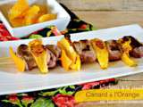 Plancha canard – Brochettes magret de canard à l’orange