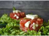 Tartare de tomate et mozzarella