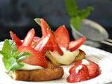 Tartines au mascarpone et fraises