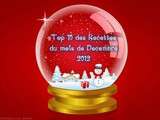 Top 10 des recettes du mois de Décembre 2012