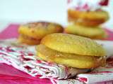 Whoopie pies à la rhubarbe & chocolat blanc