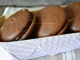 Whoopie Pies tout chocolat ganache chocolat cannelle