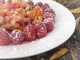 Crumble mirabelles framboises