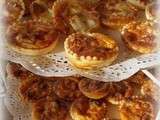 Mini quiches allumettes de lardons et feta