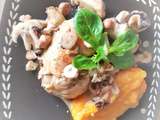 Poulet sauce noisettes