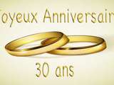 30 ans de mariage