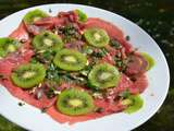 Carpaccio de bœuf au kiwi