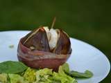 Figues au jambon cru et à la chèvre rôties au four