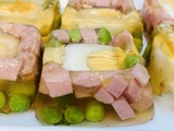 Oeuf en gelée jambon petits pois 2💚 0💙💜