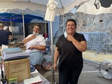 Stand de fromages au marché de porto vecchio