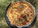 Tarte tomates poivrons 6💚  4💙💜