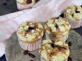 Muffin aux cranberries fourré et son crumble