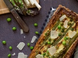 Tarte aux asperges et aux petits pois