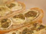 Tartines de chèvre au pesto