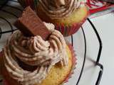 Cupcakes vanille, kit kat