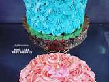 Rose Cake rose et bleu Baby Shower