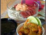 Asian week , le japon a tout bon : chirashi de thon et tenpura de crevettes