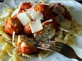 Autour d'un ingrédient, la ricotta , Boulettes de ricotta à la tomate et au basilic