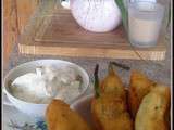 Beignets de fleurs de courgettes et sa chantilly citronnée au cerfeuil