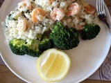 Compile moi un menu , riz aux crevettes au citron et à l'ail