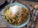 Crevettes sautées ail et persil / linguine aux crevettes à l'ail