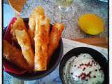 Défi avant après : croquettes de céleri pané , sauce citronnée aux noix