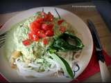 Dos de cabillaud en papillote sauce crémée au basilic et tomates