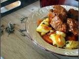 Goulash de boeuf à la sauge et ses légumes sautés