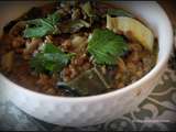 Soupe de lentilles au lait de coco épicé