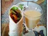 Wraps de poulet au curry et lassi à l'ananas coco