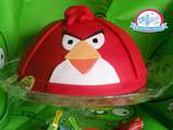 Gâteau anniversaire Angry Brids red-demi sphère