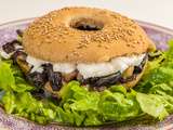 Bagel aubergine champignons