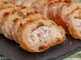 Baguette farcie lardons emmental