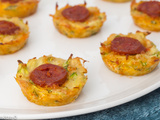 Bouchées salées aux courgettes, à l’emmental et au chorizo